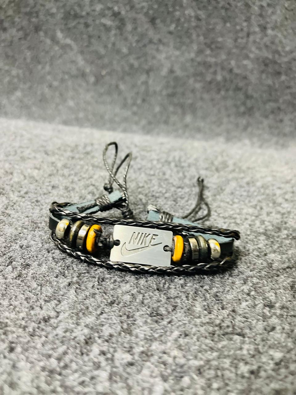 Skull Motif Multi-Layer Leather Bracelet