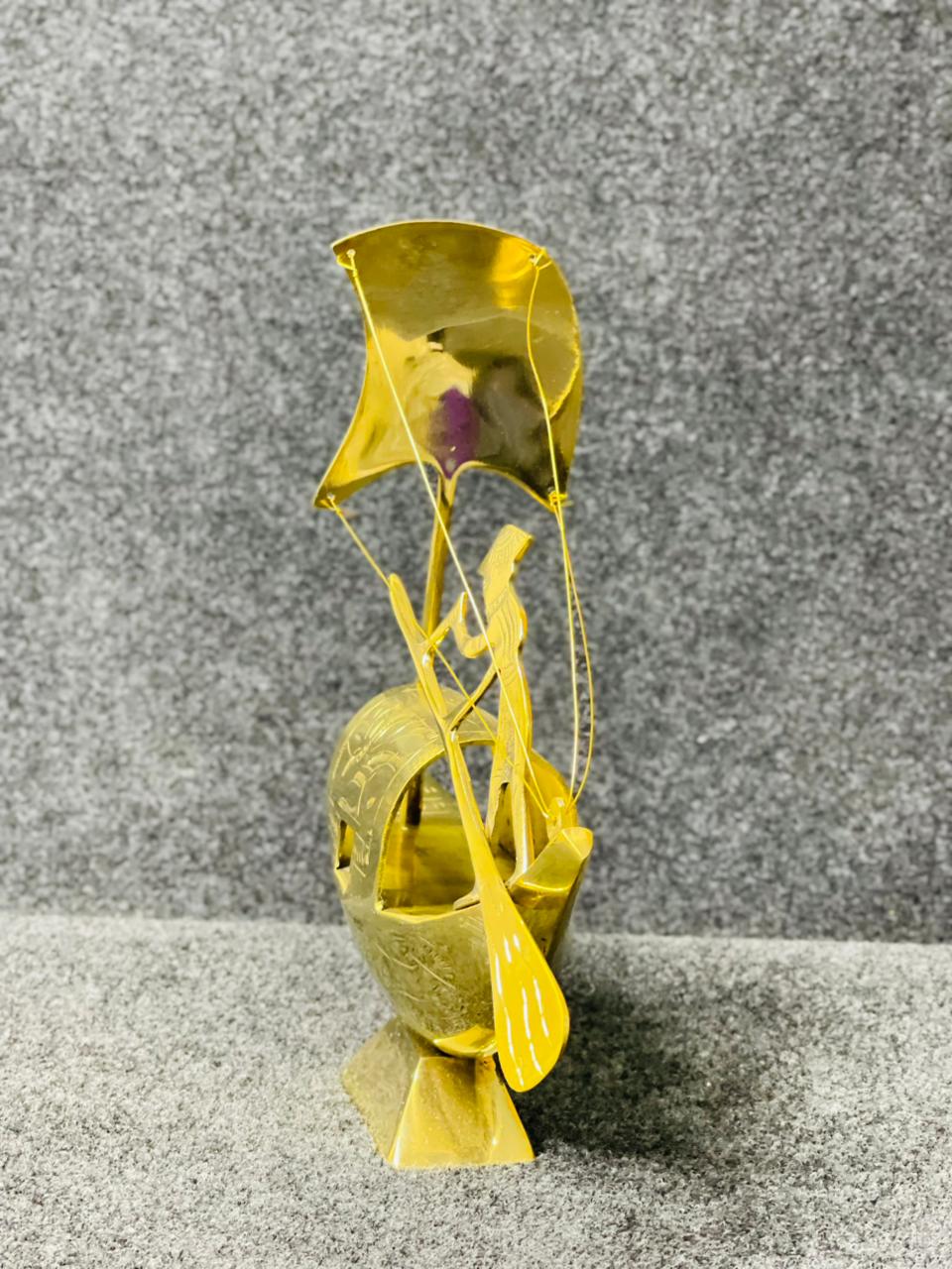 Decorative Golden Boat Showpiece (Original Brass)